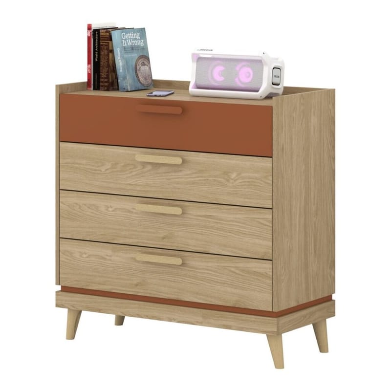 Byrå Scandi med 4 lådor - Oljerad Ek - Förvaring - Förvaringsmöbler - Byrå - Hallbyrå