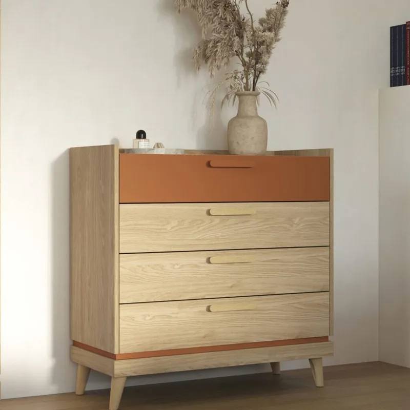 Byrå Scandi med 4 lådor - Oljerad Ek - Förvaring - Förvaringsmöbler - Byrå - Hallbyrå