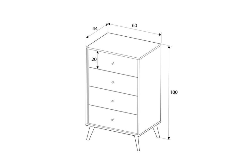 Byrå Stoneveil Multicolor - Multifärgad - Förvaring - Förvaringsmöbler - Byrå - Hallbyrå