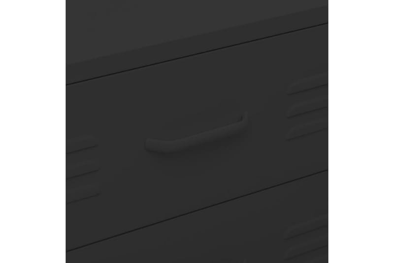Byrå svart 80x35x101,5 cm stål - Svart - Förvaring - Förvaringsmöbler - Byrå