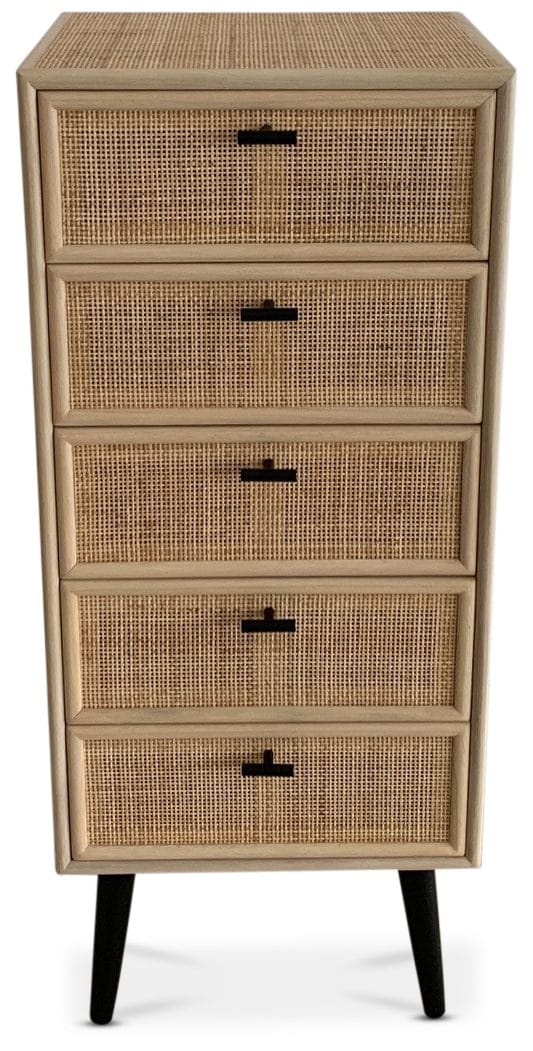 Byrå svart med rotting - React - Ljus ek / svart - Förvaring - Förvaringsmöbler - Byrå - Hallbyrå