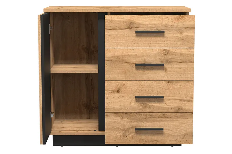 Byrå - Svart|Ek - Förvaring - Förvaringsmöbler - Byrå - Hallbyrå