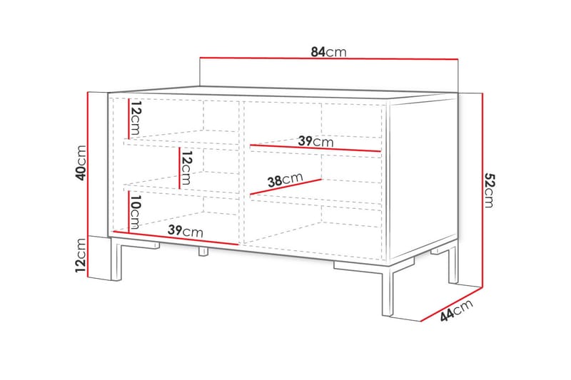 Byrå - Svart|Guld - Förvaring - Förvaringsmöbler - Byrå - Hallbyrå