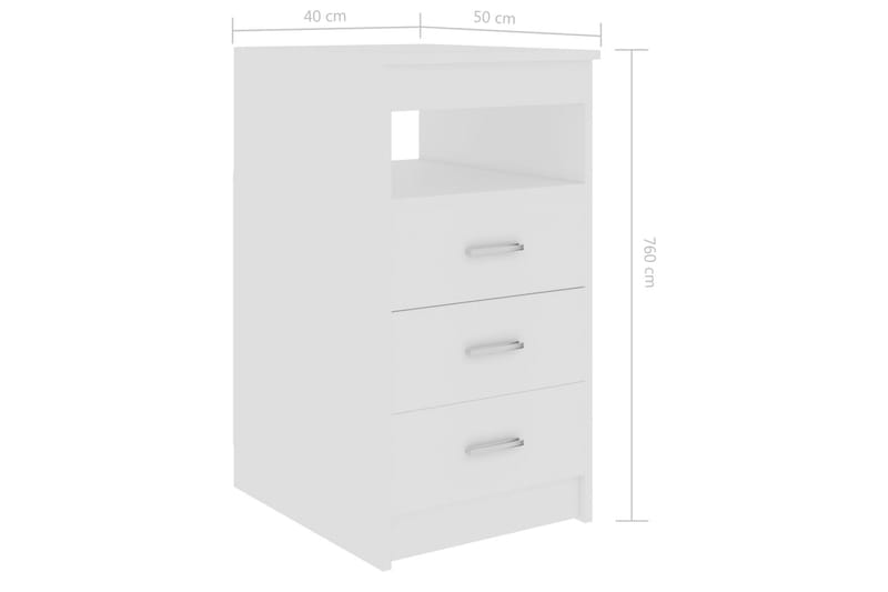 Byrå vit 40x50x76 cm spånskiva - Vit - Förvaring - Förvaringsmöbler - Byrå - Hallbyrå