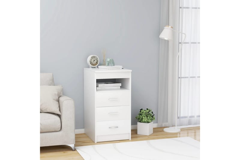 Byrå vit 40x50x76 cm spånskiva - Vit - Förvaring - Förvaringsmöbler - Byrå - Hallbyrå