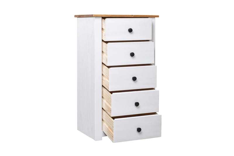 Byrå vit 46x40x89 cm furu panama - Vit - Förvaring - Förvaringsmöbler - Byrå - Hallbyrå