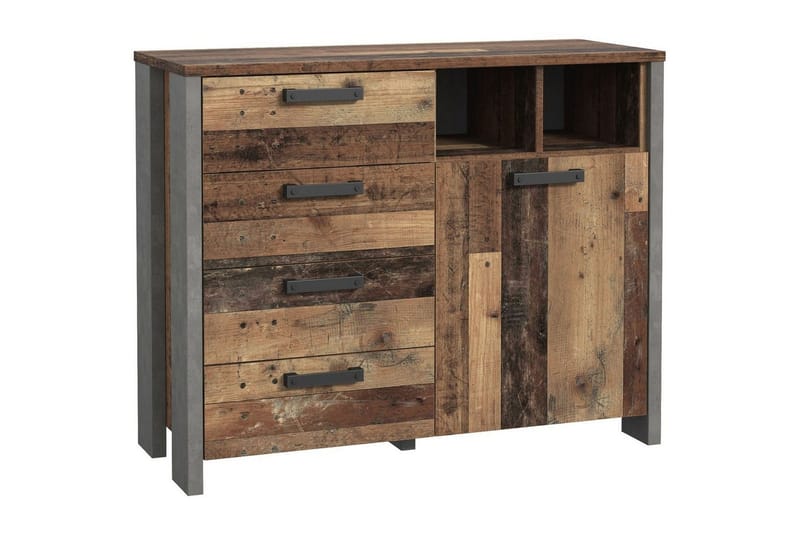 Cadle Byrå 107 cm, Brun/Grå