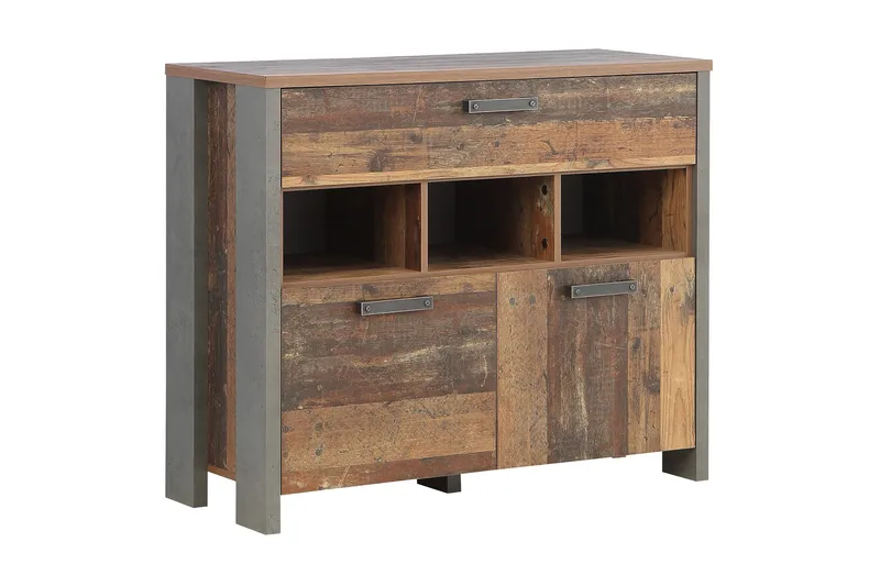 Cadle Byrå 107 cm, Brun/Grå