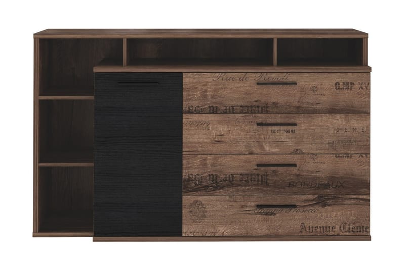 Cannop Byrå 153 cm - Brun/Svart - Förvaring - Förvaringsmöbler - Byrå