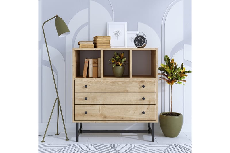 Carla Byrå 80x40 cm Brun - Hanah Home - Förvaring - Förvaringsmöbler - Byrå - Hallbyrå