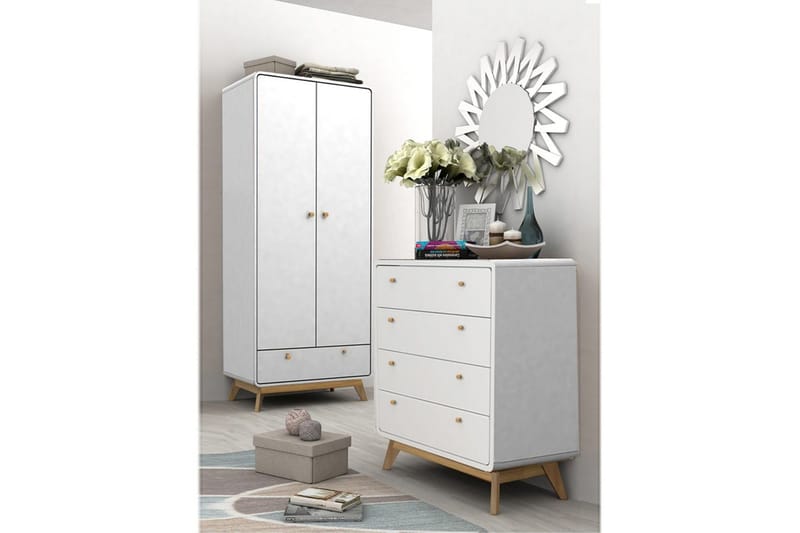 Byrå Cassie Vit/Vit - Vit/Vit - Förvaring - Förvaringsmöbler - Köpmansdisk