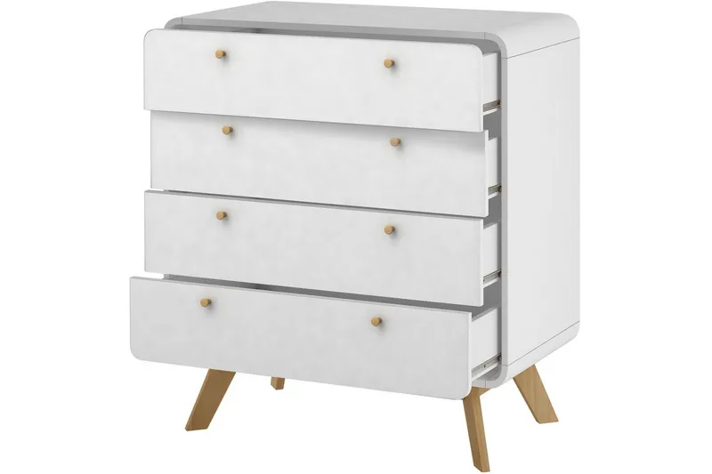 Byrå Cassie Vit/Vit - Vit/Vit - Förvaring - Förvaringsmöbler - Köpmansdisk