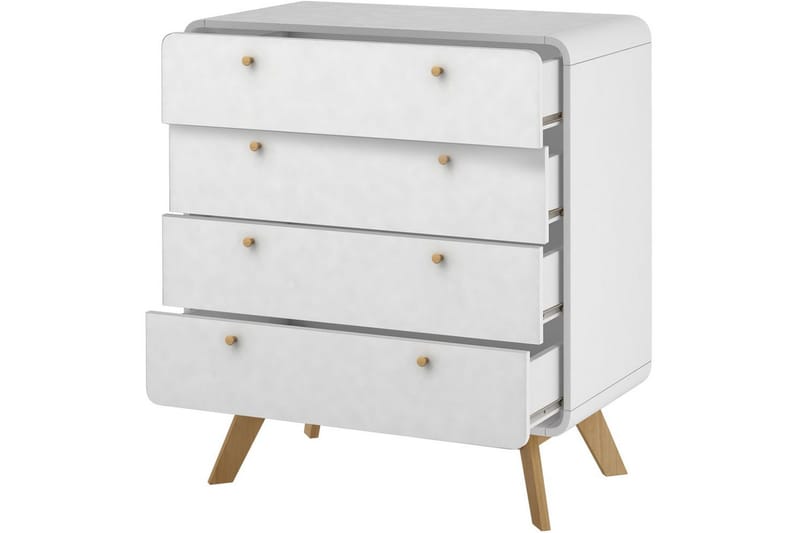 Byrå Cassie Vit/Vit - Vit/Vit - Förvaring - Förvaringsmöbler - Byrå - Hallbyrå