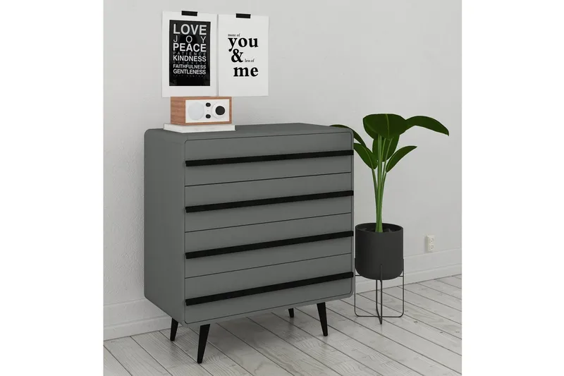 Byrå Chantal Grå - Grå - Förvaring - Förvaringsmöbler - Byrå - Hallbyrå