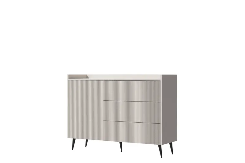 Chiku Byrå 126 cm, Beige