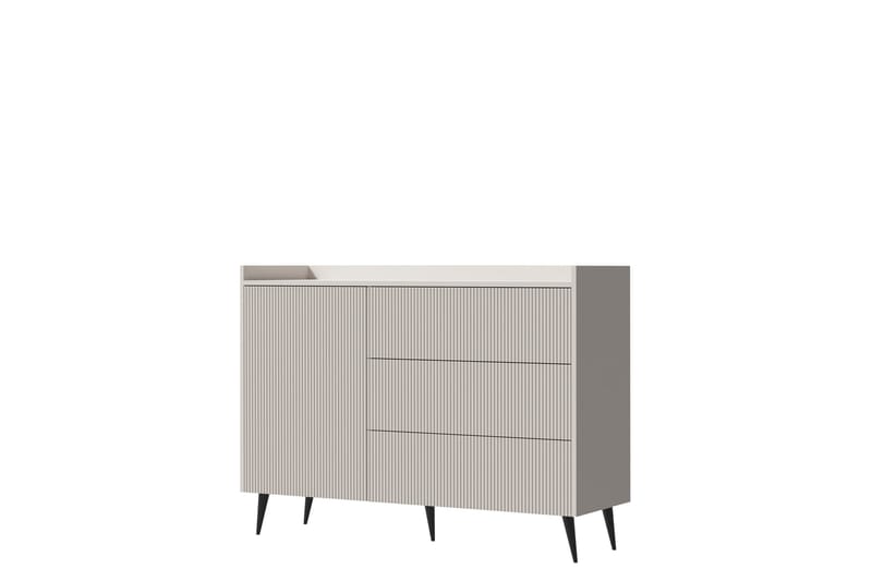 Chiku Byrå 126 cm, Beige