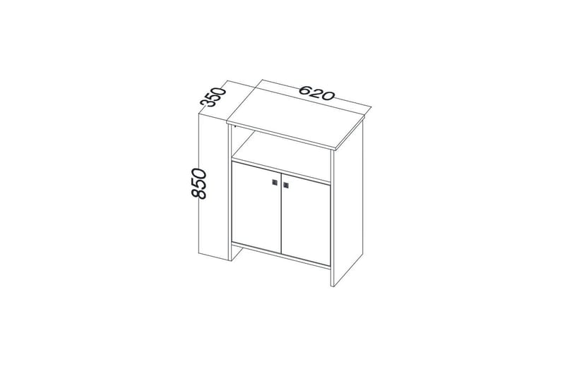 Cladells Byrå 62 cm - Vit - Förvaring - Förvaringsmöbler - Byrå - Hallbyrå