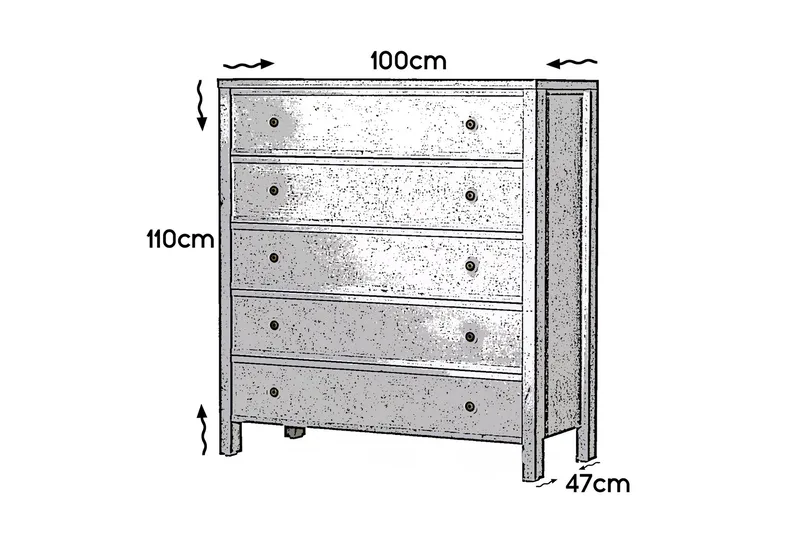Comfortale Byrå - Vit - Förvaring - Förvaringsmöbler - Byrå - Hallbyrå