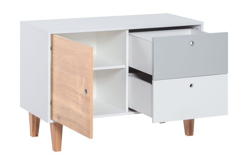 Concept Byrå Vit/Grå/Gul - VOX - Förvaring - Förvaringsmöbler - Byrå