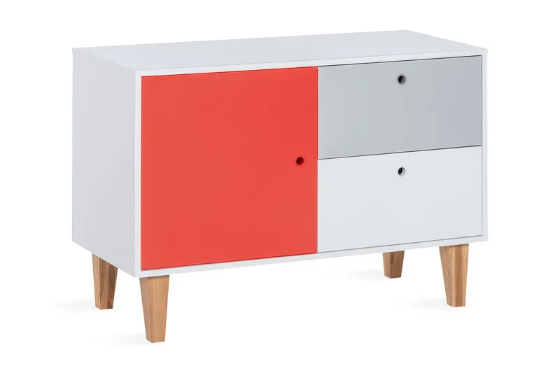 Concept Byrå Vit/Grå/Röd, VOX