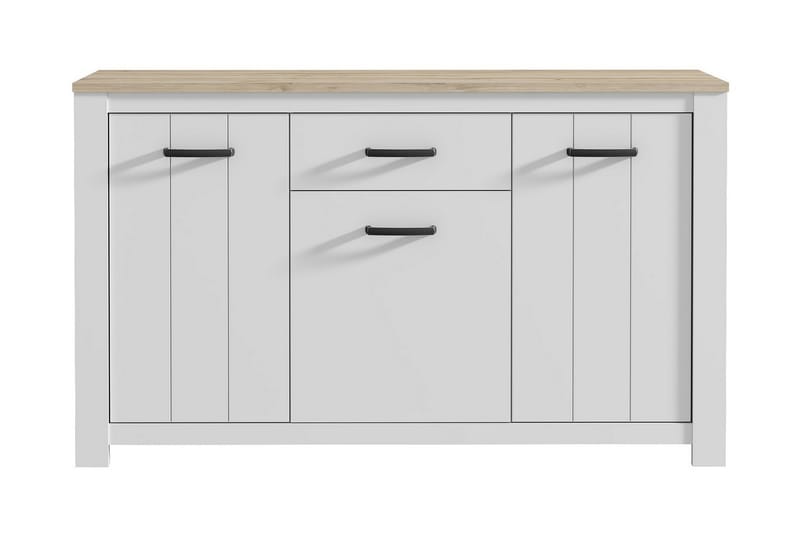 Crumpton Byrå 161 cm - Vit/Brun - Byrå - Hallförvaring