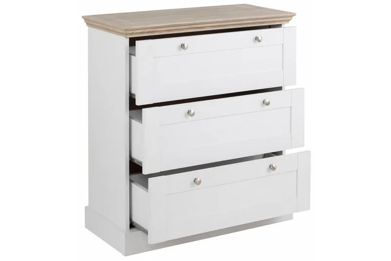 Dareia Byrå 75 cm - Vit/Brun - Förvaring - Förvaringsmöbler - Byrå - Hallbyrå