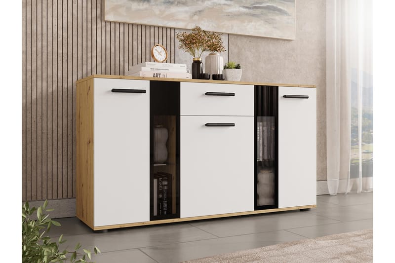 Deardorf Komoda 140 cm - Trä/natur/Vit - Förvaring - Förvaringsmöbler - Byrå - Hallbyrå