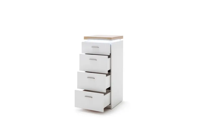 Degaust Byrå 42 cm - Vit/Ek - Förvaring - Förvaringsmöbler - Byrå - Hallbyrå