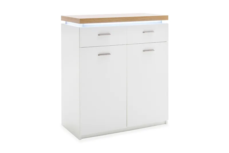 Degaust Byrå 85 cm, Vit/Ek