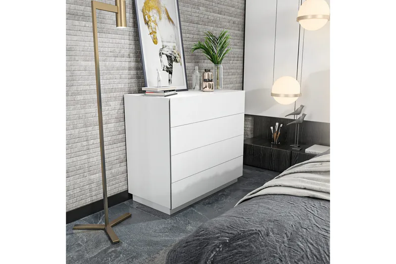 Desgrar Byrå 90x81,6 cm - Vit - Förvaring - Förvaringsmöbler - Byrå - Hallbyrå