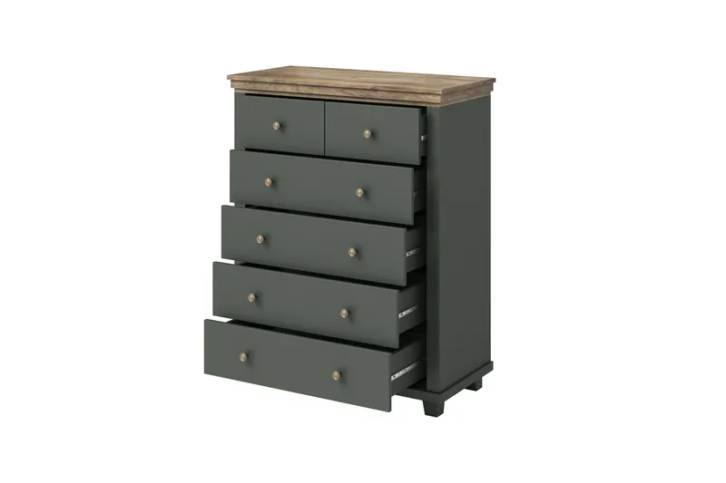 Doade Byrå 171 cm - Grön|Natur - Förvaring - Förvaringsmöbler - Byrå - Hallbyrå