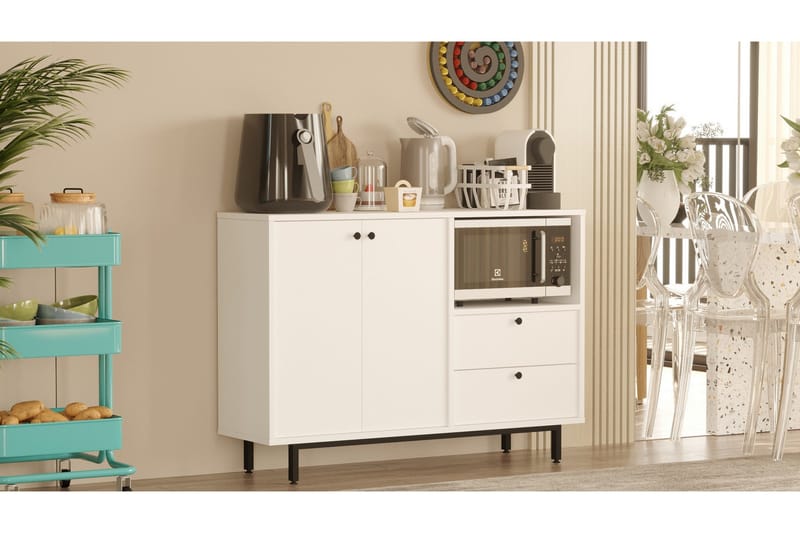 Donae Byrå 88 cm - Vit - Förvaring - Förvaringsmöbler - Byrå - Hallbyrå