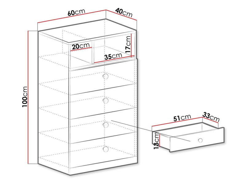 Elvaren Skänk 60 cm - Förvaring - Förvaringsmöbler - Byrå - Hallbyrå