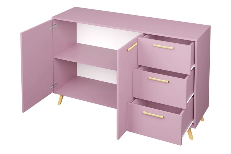 Escaldes Byrå 41x139 cm - Lila/Guld - Förvaring - Förvaringsmöbler - Byrå - Hallbyrå