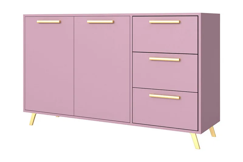 Escaldes Byrå 41x139 cm - Lila/Guld - Förvaring - Förvaringsmöbler - Byrå - Hallbyrå