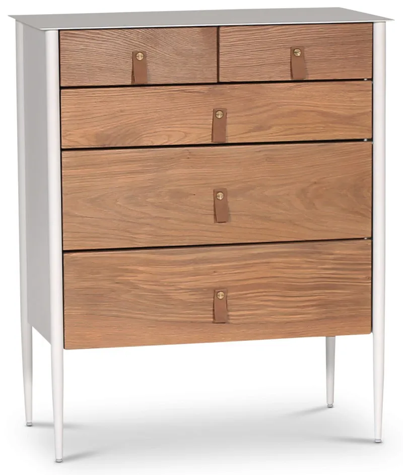 Flash byrå - Vit/oljad ek, Vit/oljad ek