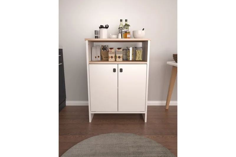 Flerfunktionsskåp Cladells Sonomo / Vit - Vit - Förvaring - Förvaringsmöbler - Byrå - Hallbyrå