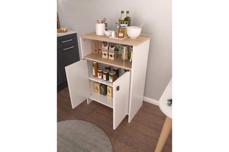 Flerfunktionsskåp Cladells Sonomo / Vit - Vit - Förvaring - Förvaringsmöbler - Byrå - Hallbyrå