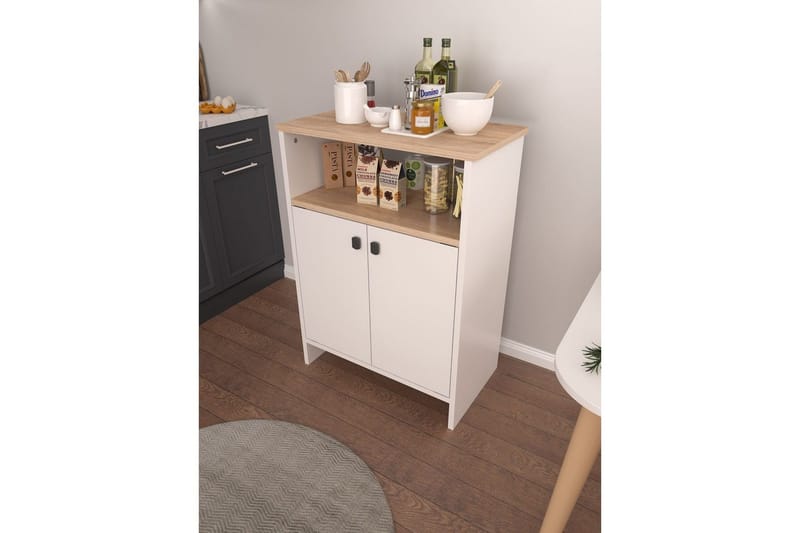 Flerfunktionsskåp Cladells Sonomo / Vit - Vit - Förvaring - Förvaringsmöbler - Byrå - Hallbyrå