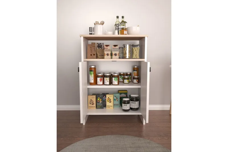 Flerfunktionsskåp Cladells Sonomo / Vit - Vit - Förvaring - Förvaringsmöbler - Byrå - Hallbyrå