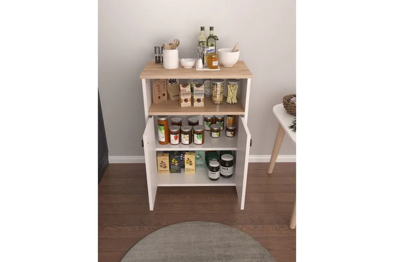 Flerfunktionsskåp Cladells Sonomo / Vit - Vit - Förvaring - Förvaringsmöbler - Byrå - Hallbyrå