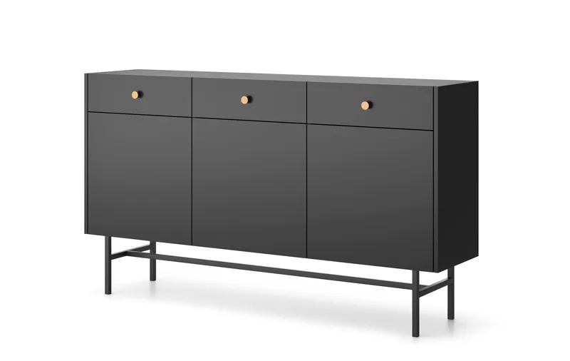 Francisca Byrå 155 cm - Svart - Förvaring - Förvaringsmöbler - Byrå