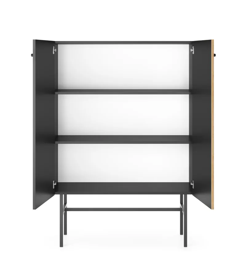 Francisca Byrå 93 cm - Svart/Ek - Förvaring - Förvaringsmöbler - Byrå - Hallbyrå