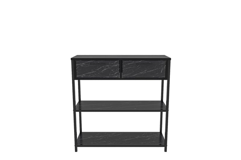 Fynlor Byrå 90 cm, Svart/Vit