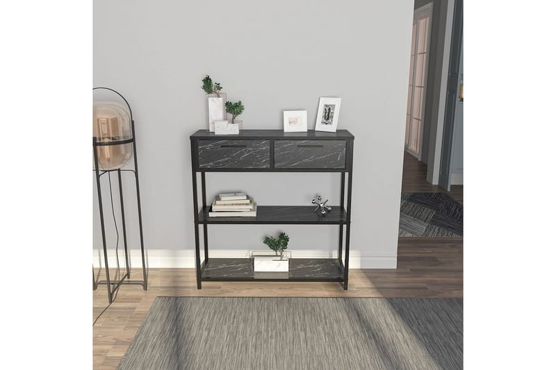 Fynlor Byrå 90 cm - Svart/Vit - Förvaring - Förvaringsmöbler - Byrå - Hallbyrå