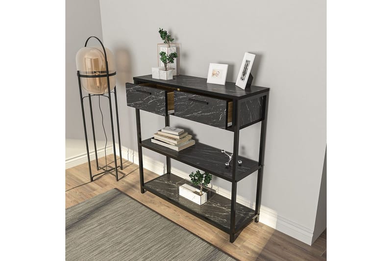 Fynlor Byrå 90 cm - Svart/Vit - Förvaring - Förvaringsmöbler - Byrå - Hallbyrå