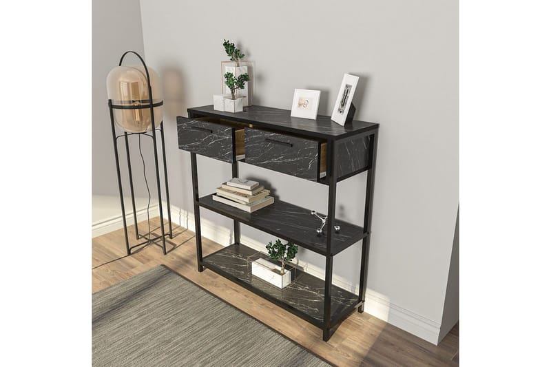 Fynlor Byrå 90 cm - Svart/Vit - Förvaring - Förvaringsmöbler - Byrå - Hallbyrå