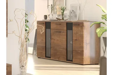 Deardorf Komoda + LED 140 cm - Trä|natur|Blå LED - Förvaring - Förvaringsmöbler - Byrå - Hallbyrå