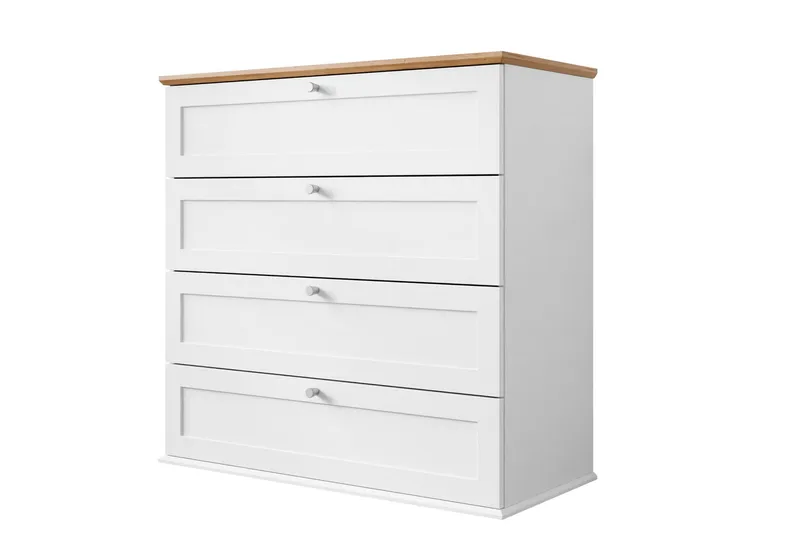 Hammerdal Byrå 92 cm, Vit/Ek