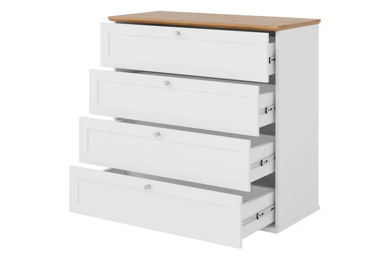 Hammerdal Byrå 92 cm - Vit/Ek - Förvaring - Förvaringsmöbler - Byrå - Hallbyrå